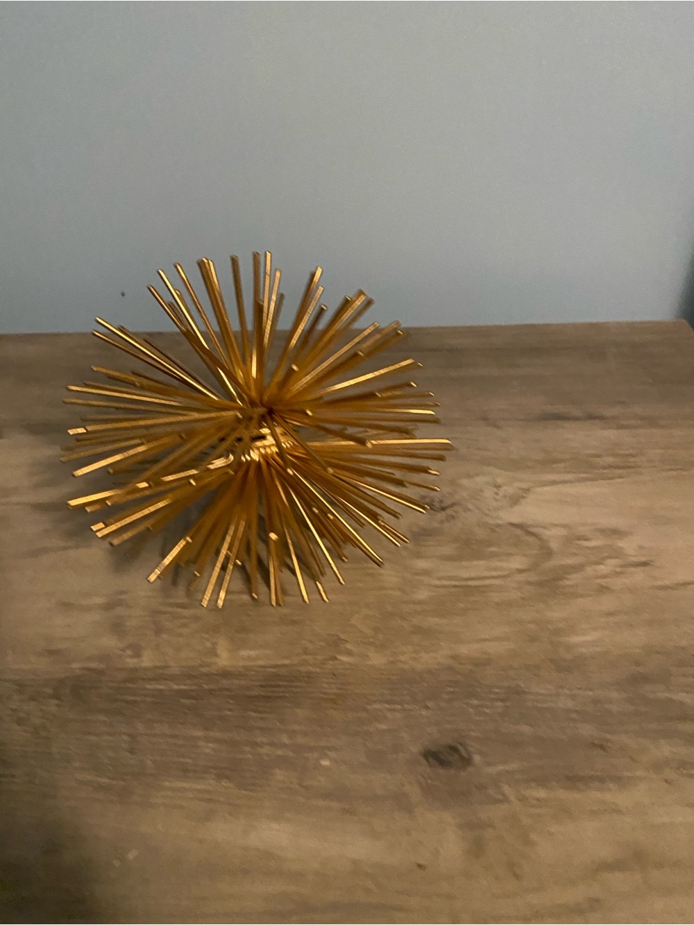 Metal Decorative‎ Starburst Ball, 5” Gold Sphere Decor, Spiky Star Burst - Picture 3 of 7